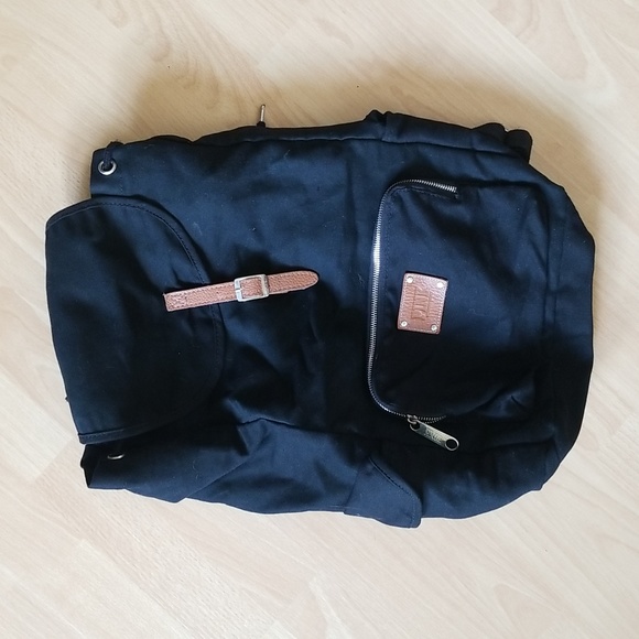 PINK Victoria's Secret Handbags - Victoria's Secret PINK Black Canvas Backpack School Travel Vacation